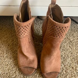 Lucky Brand Open Toe Booties